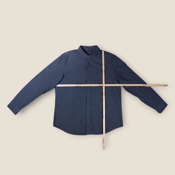 Everlane Uniform Dark Grey Cotton Button Up Long Sleeve Shirt Men’s XL - Picture 4 of 6